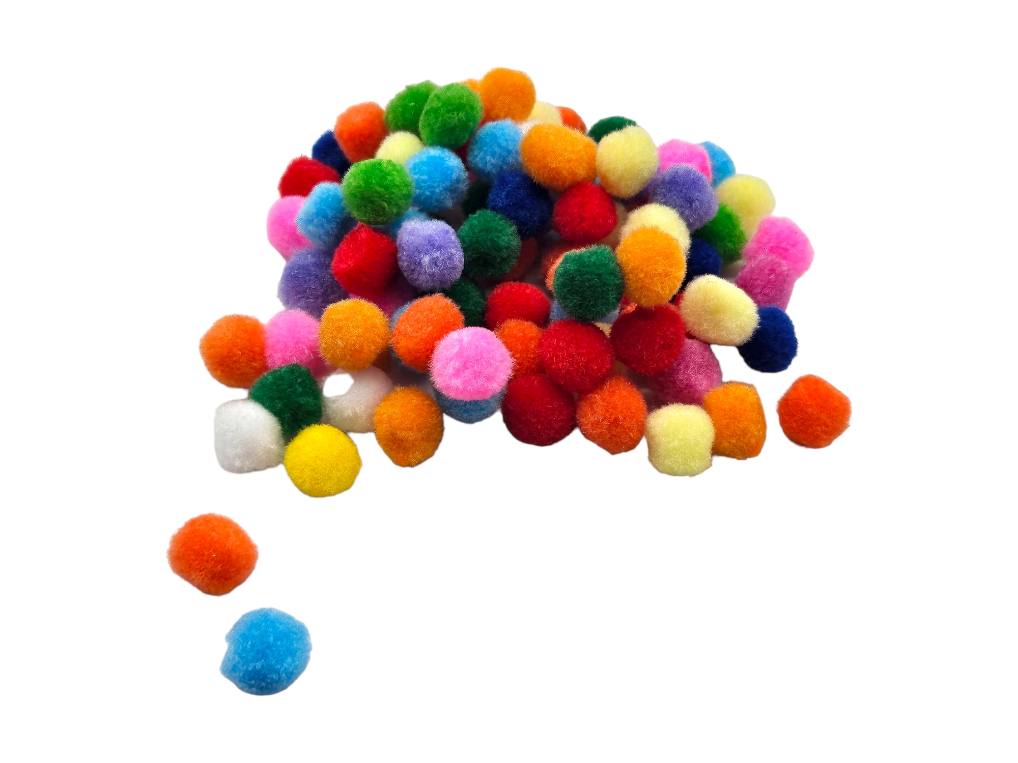 Pompon multicolores 15mm