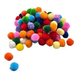 Pompon multicolores 15mm 