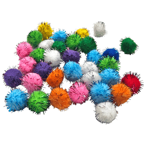 Pompon metalizado multicolor 20mm 