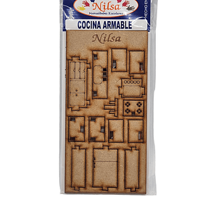 Pack Cocina Para Maquetas armable /Nilsa