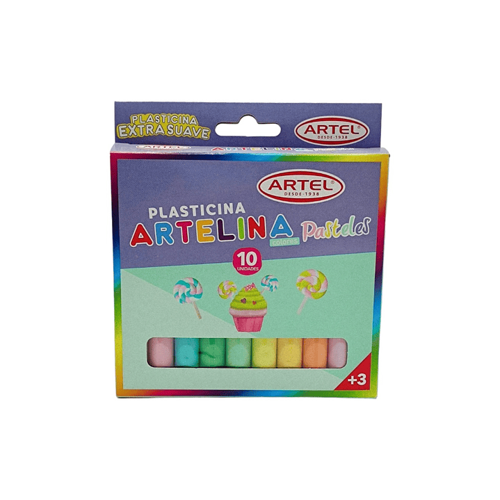 Plasticina Artelina colores Pasteles 10 unidades. 1