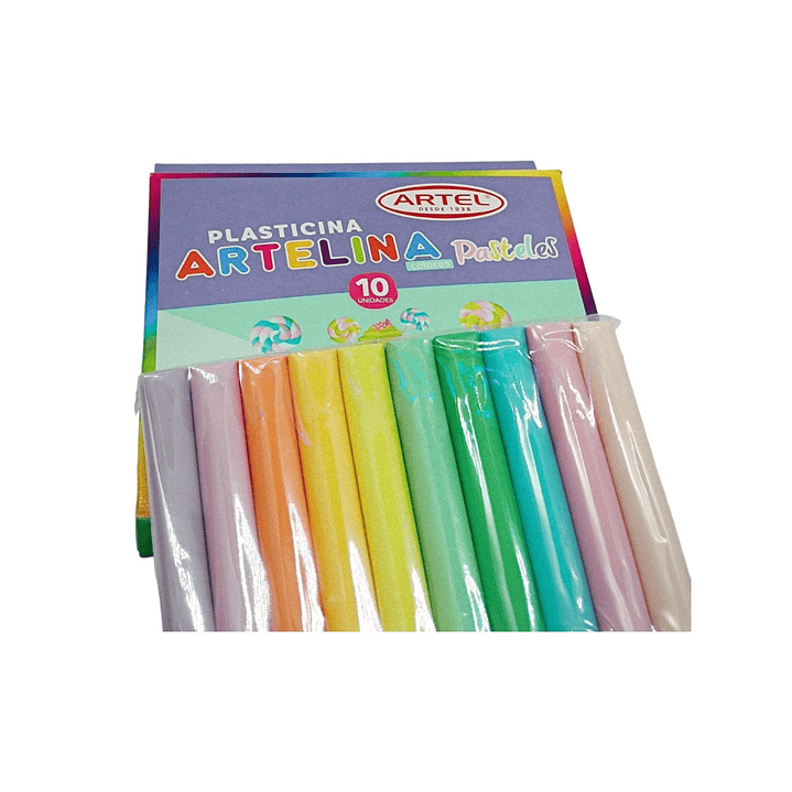 Plasticina Artelina colores Pasteles 10 unidades. 2