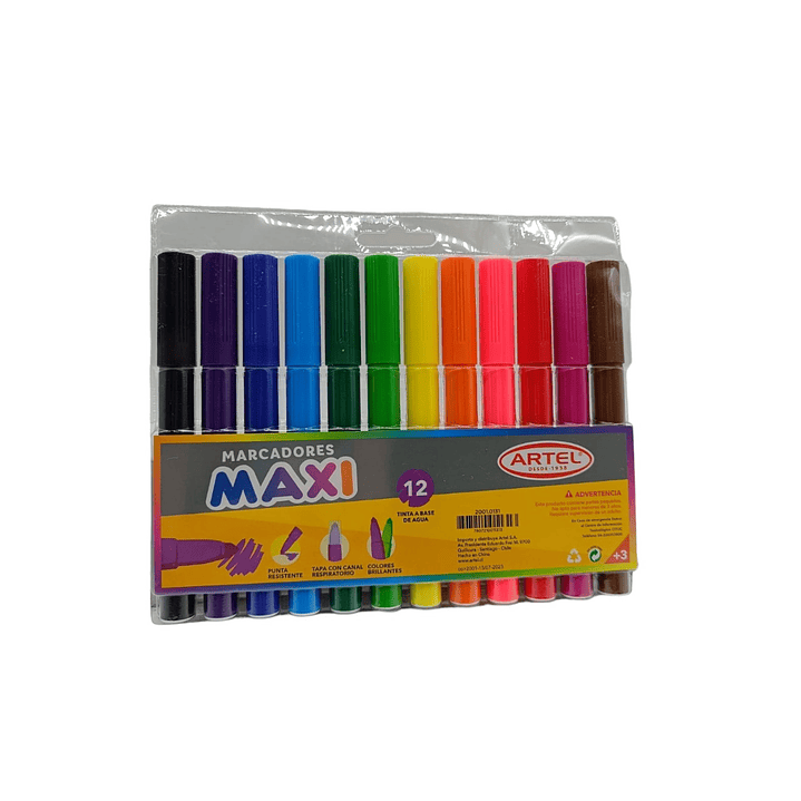Estuche 12 Marcadores Maxi Artel 1