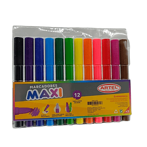 Estuche 12 Marcadores Maxi Artel