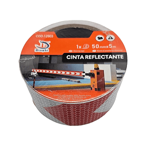 Cinta Reflectante flecha Roja 50mm x 5 metros