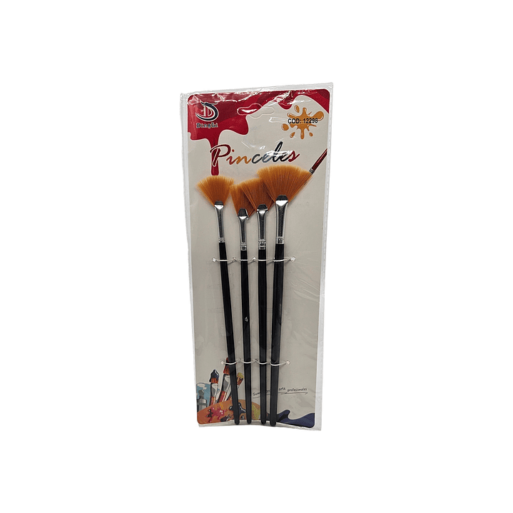 Pincel tipo abanico 4 unidades 2