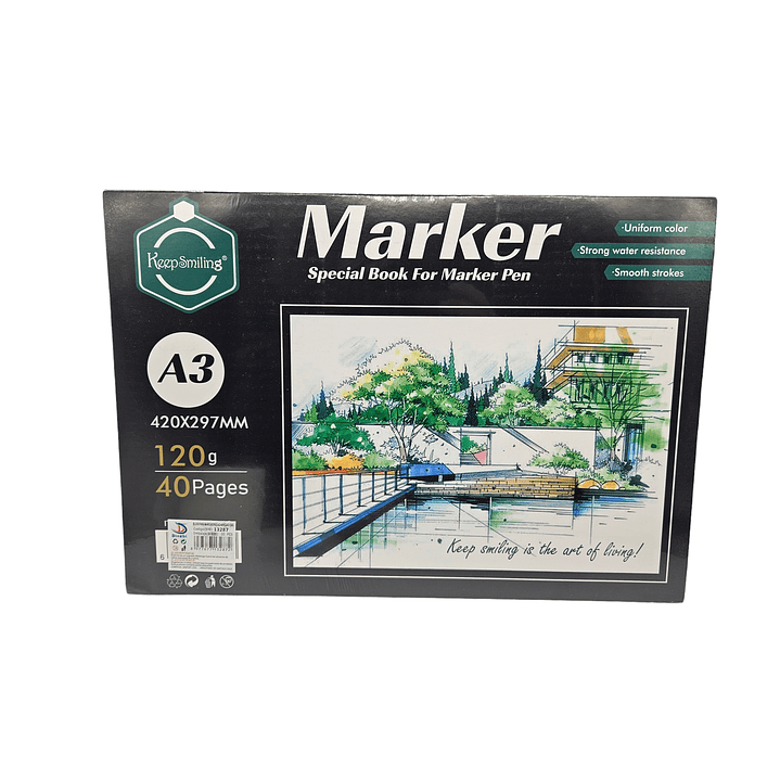 Block especial para dibujo 420x297 40 Hojas. 1