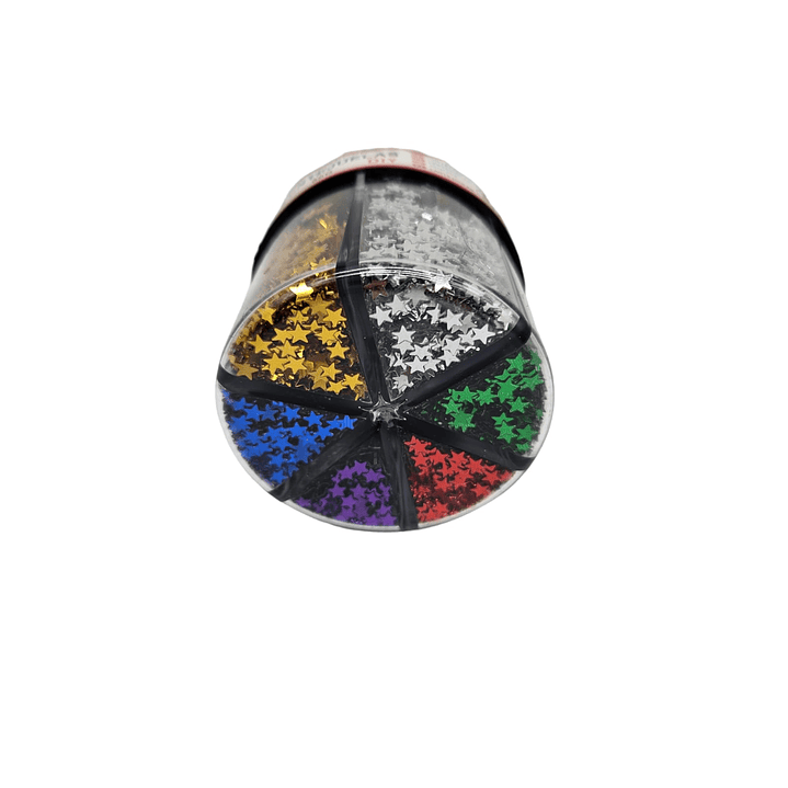 Lentejuelas en forma de estrella 60g 6 Colores Normales 2