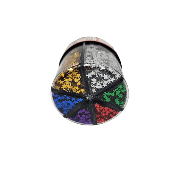 Lentejuelas en forma de estrella 60g 6 Colores Normales 3