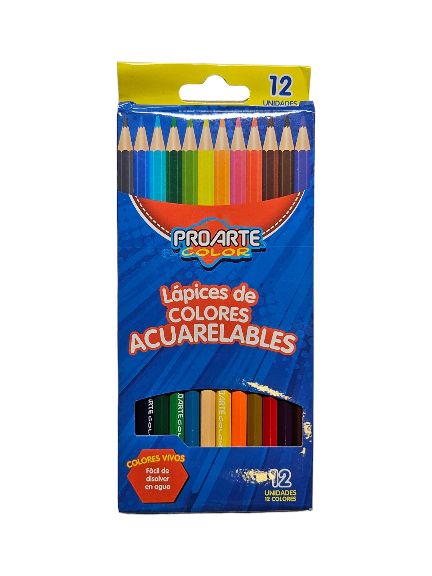 Lapiz 12 Colores Acuarelables Proarte