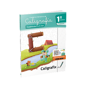 Cuaderno Caligrafix - Caligrafia Cuadriculada 5x5 1° Basico 2do Semestre