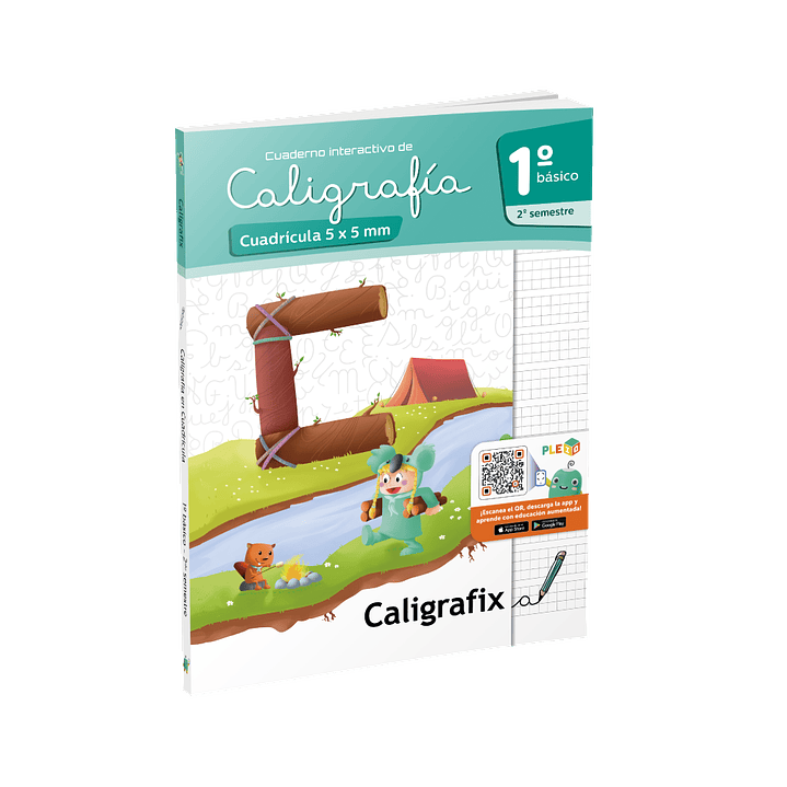 Cuaderno Caligrafix - Caligrafia Cuadriculada 5x5 1° Basico 2do Semestre 1