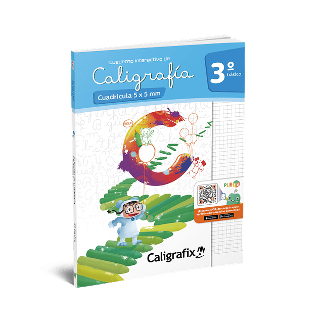 Cuaderno Caligrafix - Caligrafía Cuadricula 5x5 3° Básico