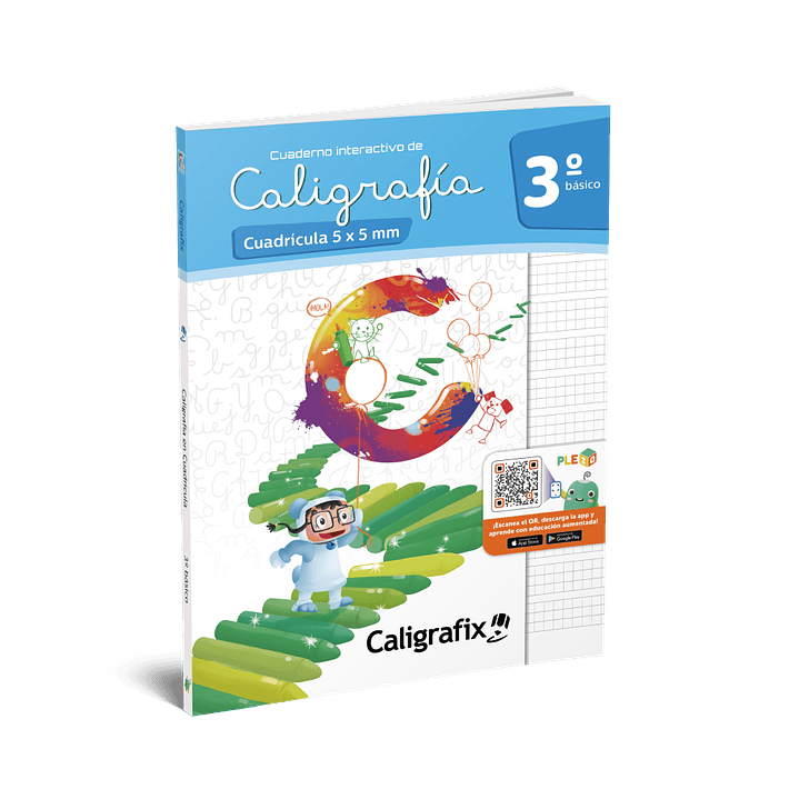 Cuaderno Caligrafix - Caligrafía Cuadricula 5x5 3° Básico 1