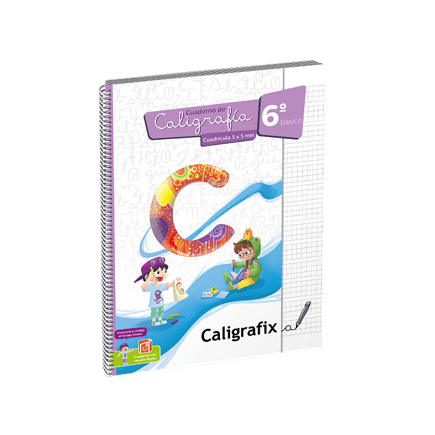 Cuaderno Caligrafix - Caligrafía Cuadricula 5x5 6° Básico