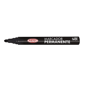 Plumón Marcador permanente S50 Negro punta Redonda Artel