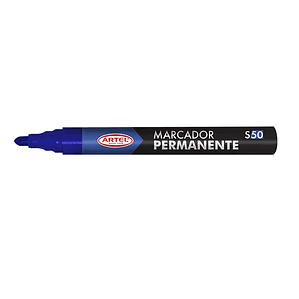 Plumón Marcador permanente S50 AZUL punta Redonda Artel