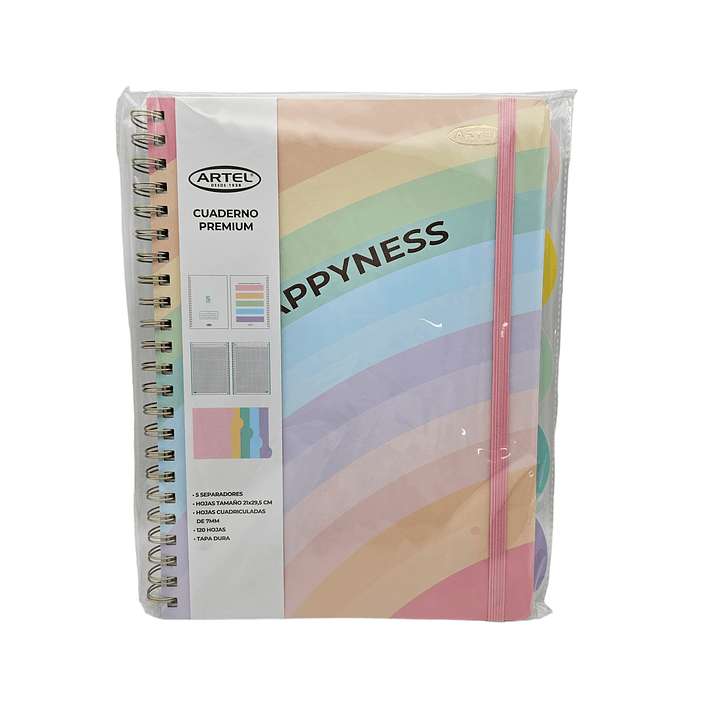 Cuaderno Premium HAPPYNESS  Artel con separadores. 7