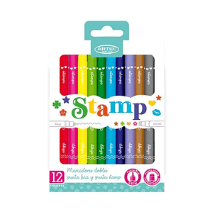 Marcador Stamp Artel 12 Colores.