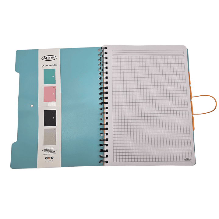 Cuaderno Premium Tapa Blanda Artel con separadores. 3