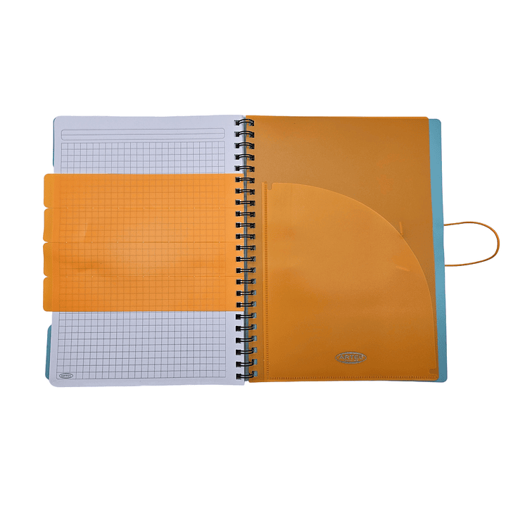 Cuaderno Premium Tapa Blanda Artel con separadores. 4