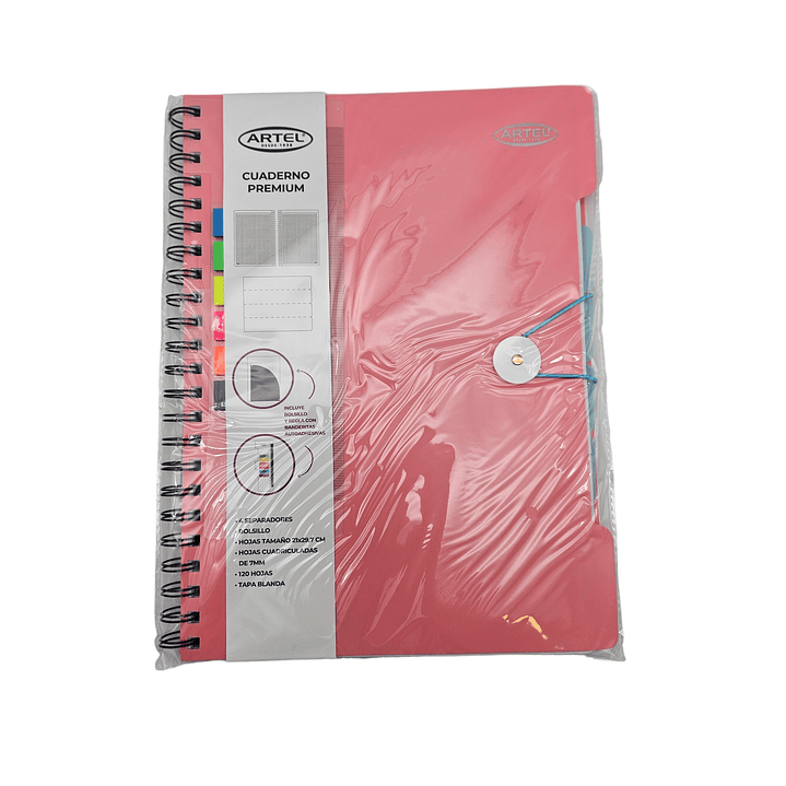 Cuaderno Premium Tapa Blanda Artel con separadores. 6