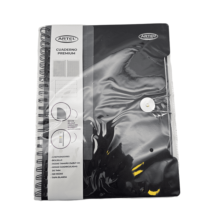Cuaderno Premium Tapa Blanda Artel con separadores. 7