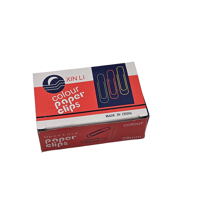 Caja 100 Clip 28mm colores 1