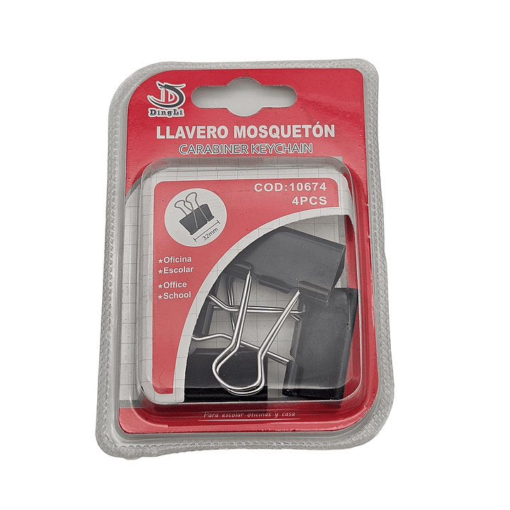 Clip Metálico 3.2cm de Ancho 4 Unidades Binder clip 1