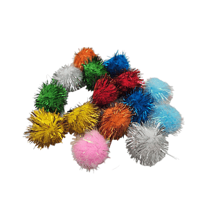 Pompon metalizado multicolor 25mm