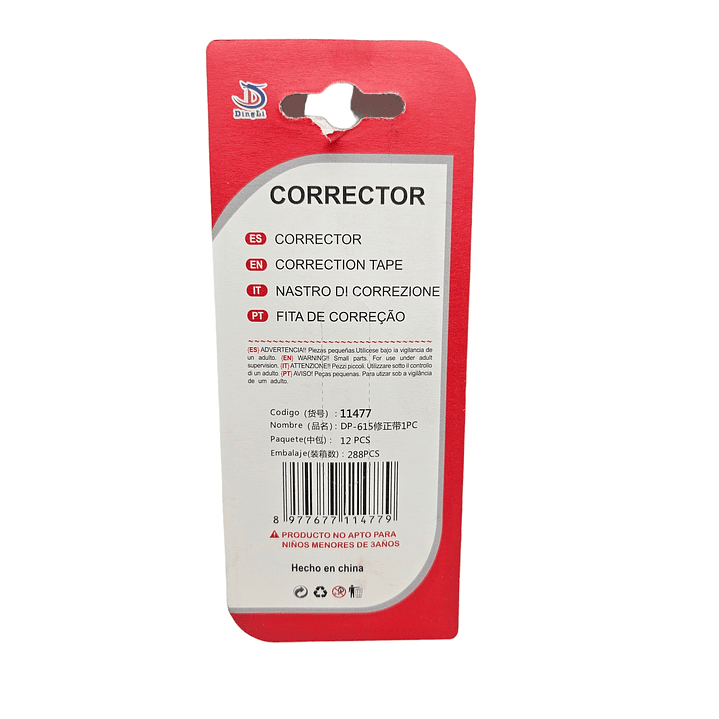 Corrector en cinta 6 metros. 2