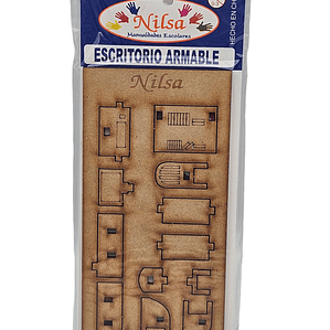 Escritorio con mueble Corte Laser para maqueta