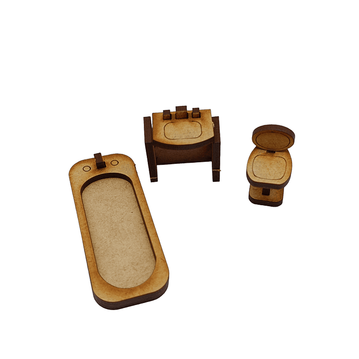 Pack Baño Para Maqueta Corte Laser /Nilsa 2