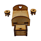 Pack dormitorio 2 Plazas + 2 Veladores para maqueta Laser /Nilsa - Miniatura 2