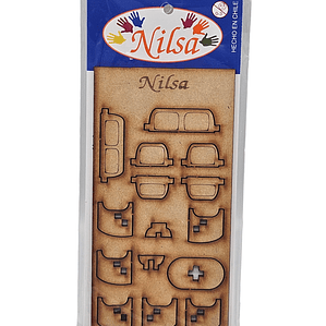 Pack Living para maqueta Corte Laser /Nilsa