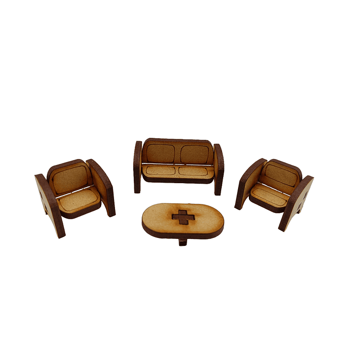 Pack Living para maqueta Corte Laser /Nilsa 2