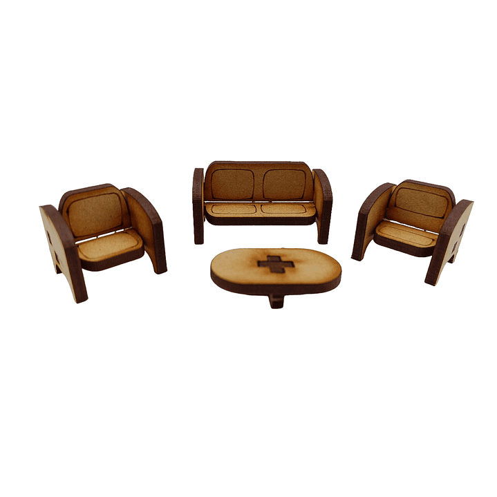 Pack Living para maqueta Corte Laser /Nilsa 3