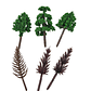 Pack 6 Arboles Maqueta Verde-Café - Miniatura 1