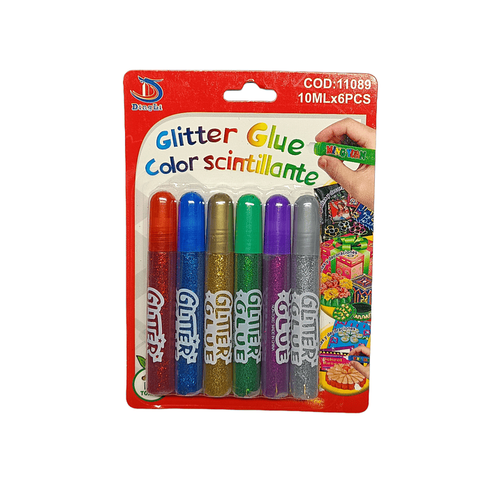 Pack 6 glitter Glue - Pegamento con brillantina - 11091 1