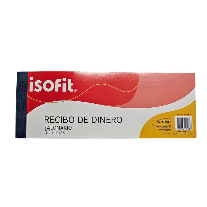 Recibo de dinero Isofit 1