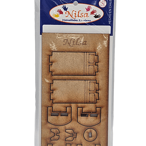 Pack dormitorio niño para maqueta Laser /Nilsa