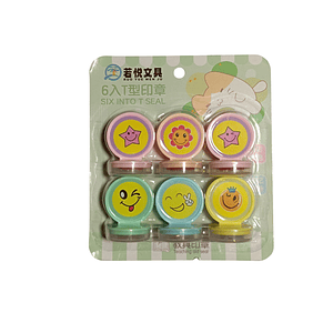 Pack 6 Timbres de tinta Emoticones