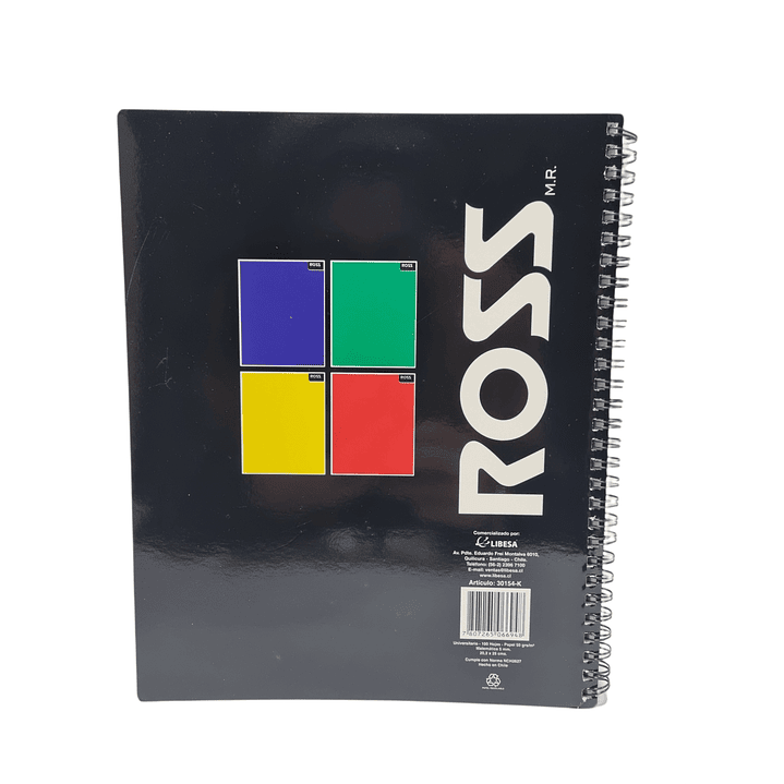 Pack 10 Cuaderno Universitario Ross 5mm Doble Espiral 6