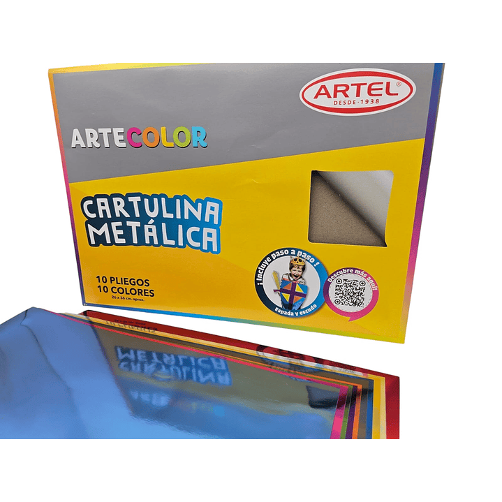 Block Cartulina Metálica Artel 26x36cm 3