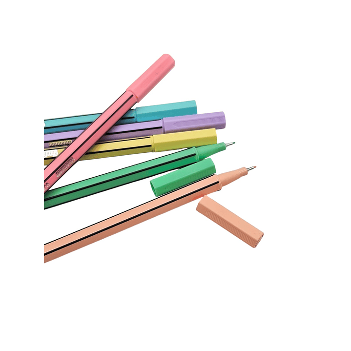 Marcadores Fineliner 6 Colores Pasteles Artel 4