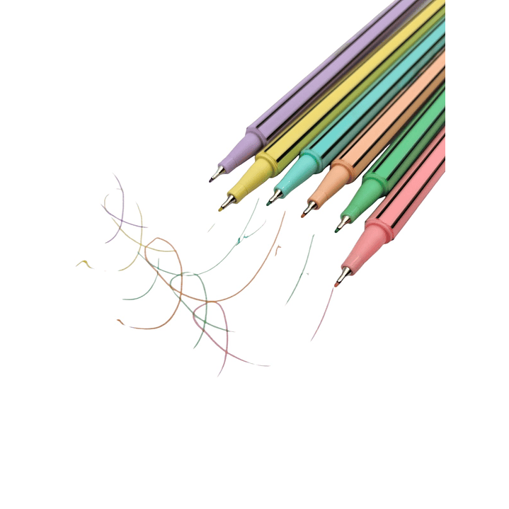 Marcadores Fineliner 6 Colores Pasteles Artel 5