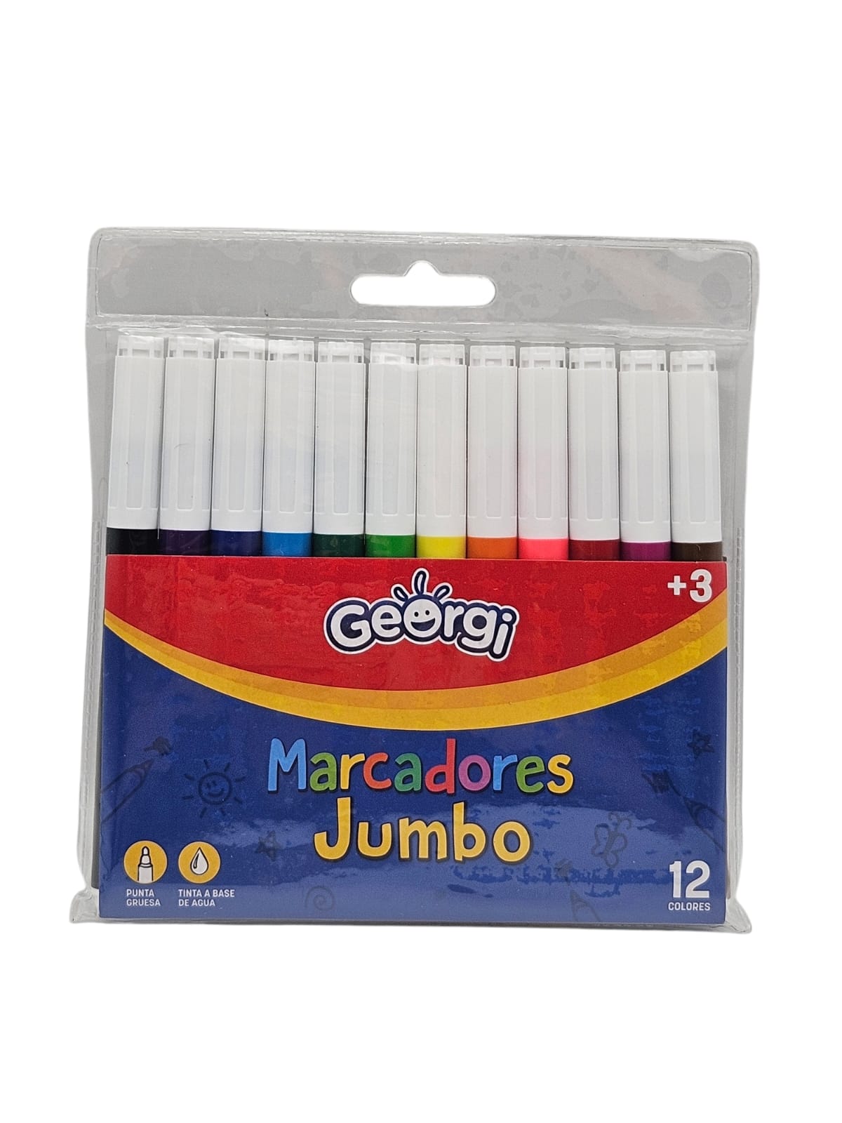 Estuche Marcadores Georgi Jumbo 12 Unidades