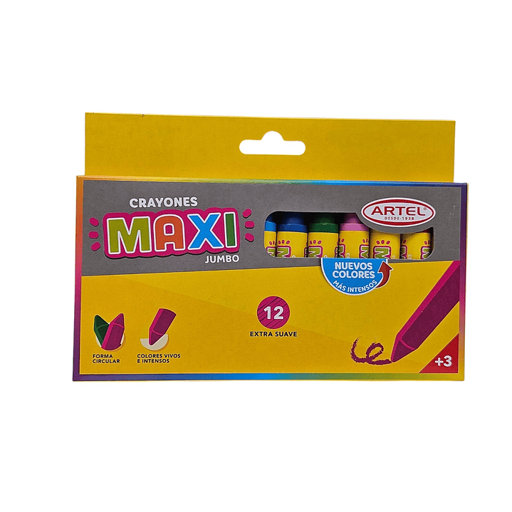 Crayones Maxi Jumbo 12 Colores Artel 1