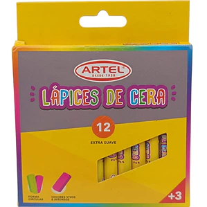 Lápices de Cera 12 Colores Artel