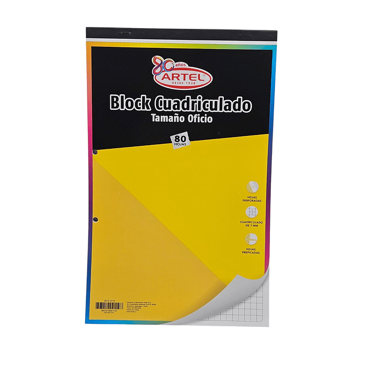 Block Oficio cuadriculado Artel  1